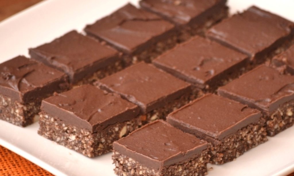 Nepečené brownies s čokoládovým krémom
