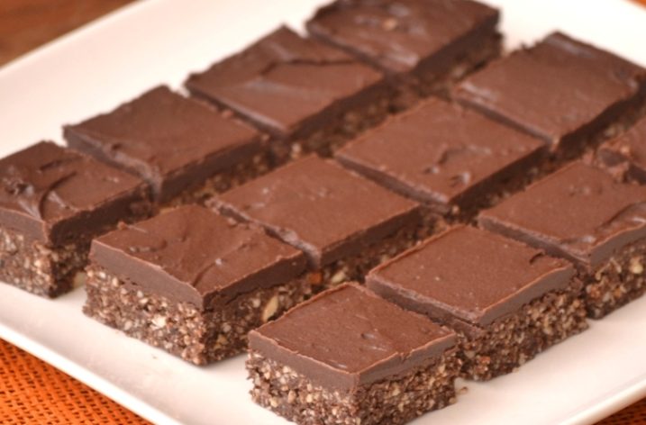 Nepečené brownies s čokoládovým krémom