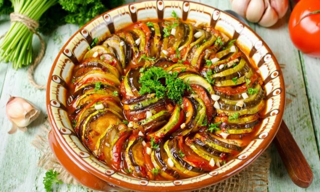 Ratatouille s baklažánom a cuketou