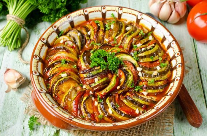 Ratatouille s baklažánom a cuketou